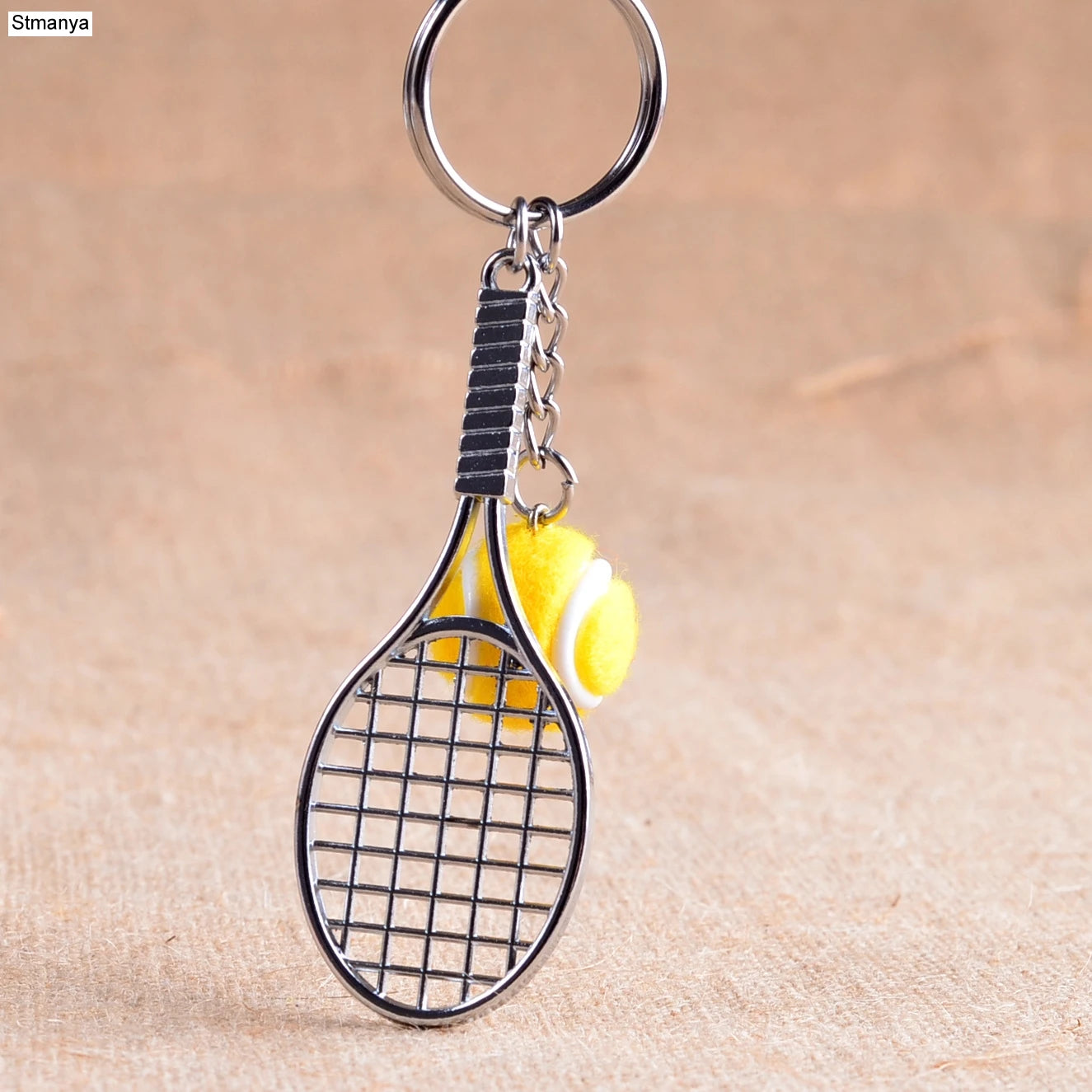 Tennis Racket Keychain - Cute Sport Mini Keychain 6 Color Pendant Car Keyring Sports Key Chain Love Sports Gifts