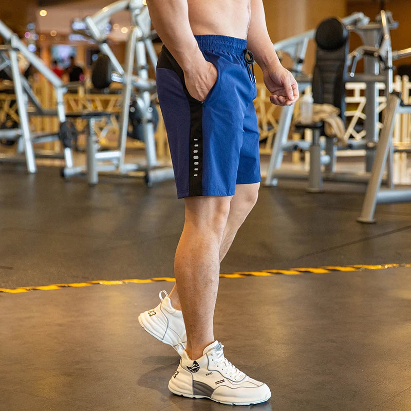 2023 Mens Fitness Running Shorts Men Sport Shorts Breathable Quick Drying Training Gym Sport Shorts Joggers Zip Pocket Shorts