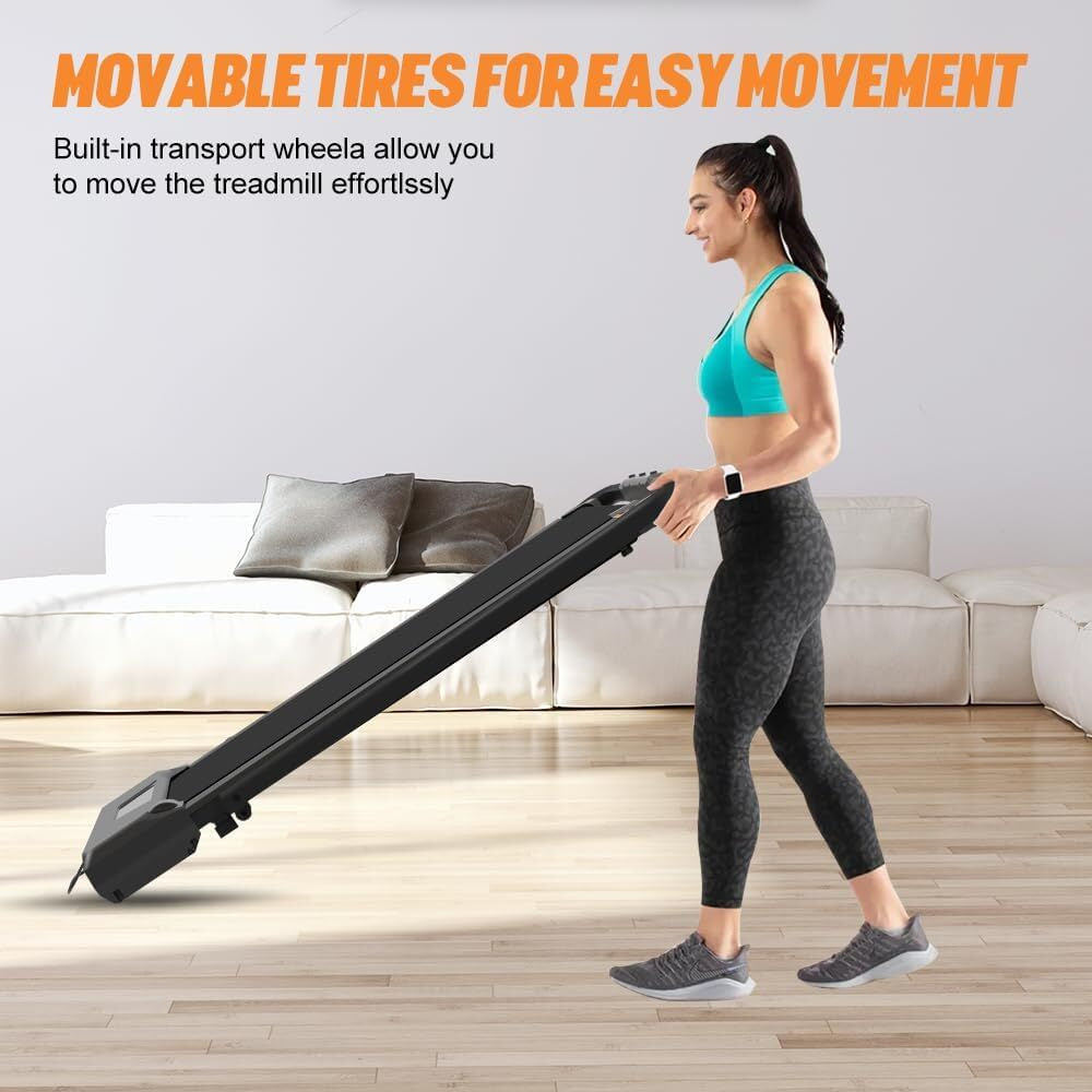 2-In-1 Smart Walking Pad Foldable under Desk Treadmill Running Machine W/ Holder